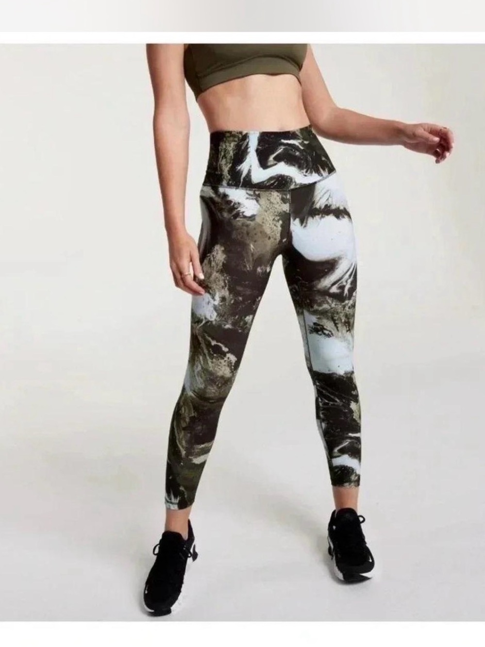 NWT CALIA High Rise Essential 7/8 Legging Medium Hazy Elixer Dark Olive Green